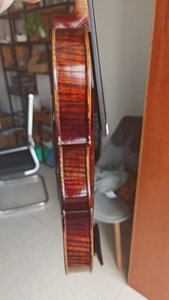 Chất lượng tốt màu đỏ cổ 4/4 <span class=keywords><strong>Violin</strong></span> handmade âm thanh ngọt ngào rắn vân sam hàng đầu. Một mảnh Maple trở lại, giá bán buôn dây nylon - Product Image 3