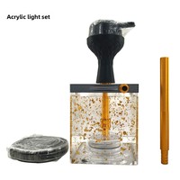 Chicha haut de gamme en métal givré avec feuille d'or, vente en gros d'usine, best-seller transfrontalier pour bars