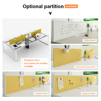 Poste de travail individuel personnalisable avec cloison de bureau en tissu pour projets gouvernementaux, scolaires ou commerciaux