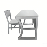 Bureau d'école pliable robuste avec chaise et étagères de rangement, structure métallique moderne, mobilier de classe pour la maison, le bureau et l'école