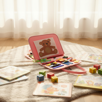 Livre d'activités sensorielles en tissu 3D pour bébé, développement de la motricité fine, tableau d'étude en feutre