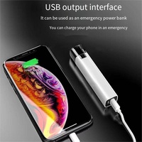 Senter Taktis Mini Cahaya Kuat USB Isi Ulang LED 200LM IP44 Tahan Air ABS 200-300M Jangkauan Sinar Luar Ruangan Portabel untuk Hiking