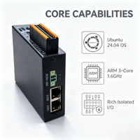 Gateway Industrial Programable con 4*DO, 4*DI, 2*AI, 2*RS485, 2*CANFD, LoRaWan, WiFi, 4G LTE, Linux, IoT, con GPIO