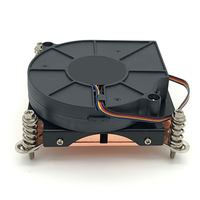 Dissipateur thermique de serveur 1U actif 110W en cuivre massif avec ailettes, pour processeur LGA2011 2066, avec ventilateur de refroidissement