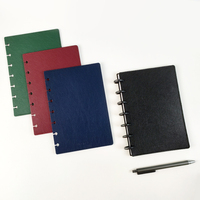 Personnalisé B6 Taille PU Haute Qualité En Cuir Réutilisable Premium-Looking Business Notebook Accessoires Disc Bound Notebook Cover
