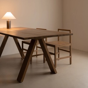 Modern Vintage Mid-Century Style Indonesian Teak Rectangular Solid Wood <strong>Dining</strong> <strong>Table</strong> Chair Set for Homestay <strong>Dining</strong> Furniture - Product Image 5
