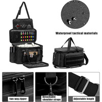Sac de patrouille tactique personnalisé OEM, grande capacité, organisateur de siège de voiture avec plusieurs poches, bandoulière amovible pour le bureau et l'extérieur