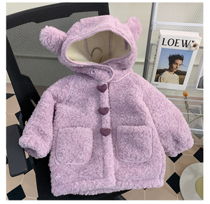 Nuovi Cappotti <span class=keywords><strong>Invernali</strong></span> per Bambine, Stile Baby con Stampa Sherpa, <span class=keywords><strong>Giacche</strong></span> per Bambini Autunno-Inverno - Product Image 6