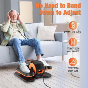 Portable 15 Speed Adjustable Elliptical Exercise Machine for Home Office Quiet Seniors Leg Exerciser <b>TV</b> Remote Control Steel ABS - Product Image 3