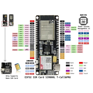 Carte de développement TTGO T-Call&PMU <span class=keywords><strong>ESP32</strong></span> <span class=keywords><strong>SIM800L</strong></span> CH9102, module sans fil WiFi BT, carte de circuit AXP192 - Product Image 5