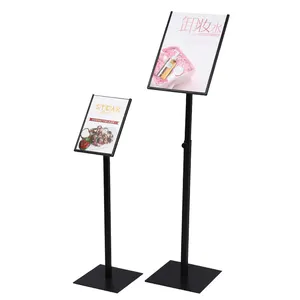 Hoge Kwaliteit Telescopische Poster Stand, Hoogte Verstelbare Metalen Prijs Stand A3A4