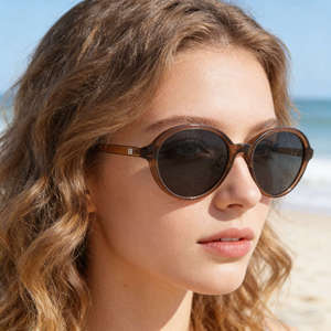Gafas de Sol Polarizadas Ovaladas para Mujer Bolon, Lentes TAC con Protección UV400, Marco de Metal y Plástico, Clase 2, Modelo KS-3935, Color Negro - Product Image 5
