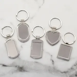 Tùy Chỉnh Keychain Tốt Nhất Bán Gia Đình Ảnh Tự Làm Quà Tặng Keychain Trống Một Mặt Tùy Chỉnh Thăng Hoa Kim Loại Keychain