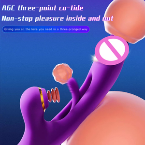 Waterdichte Siliconen Fladderende G Spot Vibrator Dildo Konijn Volwassen Speelgoed Voor Clitoris Tepel Anale Stimulatie - Product Image 4