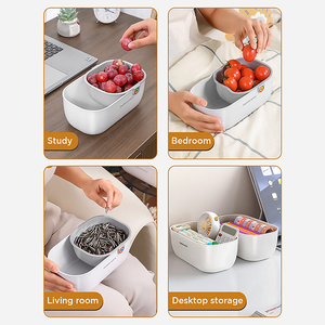 Colador <span class=keywords><strong>de</strong></span> Cocina <span class=keywords><strong>de</strong></span> Plástico <span class=keywords><strong>de</strong></span> Doble Capa Joybos, Recipiente para Alimentos con Cesta <span class=keywords><strong>de</strong></span> Drenaje, Cesta <span class=keywords><strong>de</strong></span> Drenaje para Fideos y Pasta, Ahorrador <span class=keywords><strong>de</strong></span> Espacio - Product Image 6
