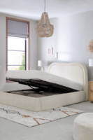 Lit Queen Simple Double Luxe Lit Lumineux Complet Cama Matrimonial King Size avec Rangement Haut Rangement