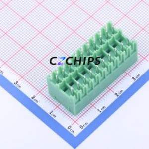 KF2EDGKVH-3.5-2*10P Plug-in Terminal Block Through hole,P=3.5mm Connector Board-to-Board / Socket - Closed 2x10P 3.5mm Green - Product Image 2