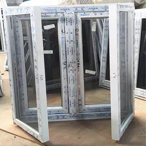 Hot product upvc bullet proof windows upvc windows double glaze in Guangzhou factory price