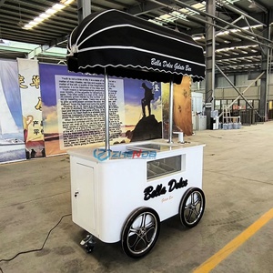 Summer Ice Cream Fast Food Cart <b>Electric</b> Motorcycle with Sunshade Coffee Snack Cart Stainless Steel CE ISO Certified for Sale - Product Image 3