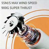 Neues Modell 2-in-1 Wiederaufladbarer Turbo-Ventilator mit Integrierter Powerbank 10000mAh Tragbarer Handgehaltener Lüfter für Outdoor-Camping