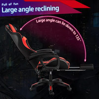 OEM 2021 Kursi Game Kantor Gamer Ergonomis, Kursi Permainan Balap Sandaran Tangan Putar Lampu PC RGB Nyaman untuk Anak Perempuan