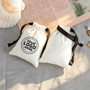 Custom <b>Small</b> Cotton Canvas Cosmetic Drawstring Bag Skin Care Products Cotton Pouch Dust Bags for Purses, Shoes & <b>Handbags</b> Purse - Product Image 5