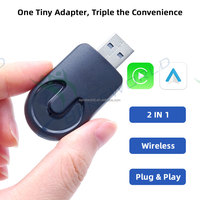 Adaptateur sans fil 2-en-1 CarPlay et Android Auto pour voiture – Convertit le CarPlay filaire d'origine en dongle USB sans fil pour voiture (vente en gros)