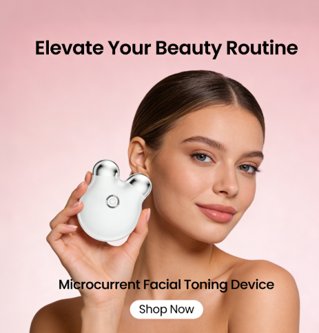 Mini Microcurrent Facial Toning Device | At-Home Face Lifting & Skin Tightening Machine for Double Chin Removal