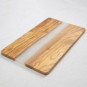 Ensemble de planches à servir rectangulaires en bois d'olivier et résine, épaisseur 1,5 cm, lavable au lave-vaisselle, facile à nettoyer - Product Image 2