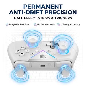 A CM-617 <b>Wireless</b> Game Controller Six Axis Gyroscope Hall Trigger Vibration Remote BT 4.0 OLED Joystick <b>PC</b> P4 Steam Switch Lite - Product Image 5