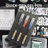 Stylo Gel Liquide Direct 0,5 mm Rouge Plastique Grande Capacité Neutre Fournitures Scolaires et de Bureau Stylo Signature