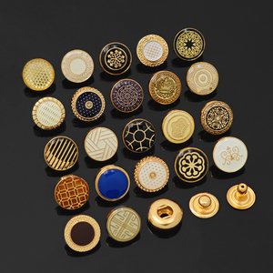 KUNSHUO Bouton Usine Vêtements Chemise En Alliage De Zinc 4 Partie Marque Motif Personnalisé Logo Abaya Thobe Métal Or Bouton Pression pour Vêtements - Product Image 2