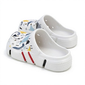 Sabots en EVA pour enfants, semelle souple, bout ouvert, chaussures d'eau d'intérieur, semelle épaisse blanche - Product Image 3