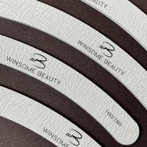 Lima de uñas Zebra de doble cara, papel de lija japonés importado, grano 80/100/150/180/240, media luna, recta, banana, para venta al por mayor en salones de belleza - Product Image 4