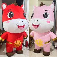 Costume de mascotte gonflable Cheval, Tenue de performance anti-stress pour adultes unisexe, Année du Cheval