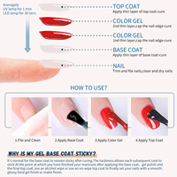 ORCHID FOX Gel UV Ultra-brillant Sans Résidu, Top Coat Diamant, Base Coat Transparent, Top Coat Mat, Vernis à Ongles, Kit Gel UV