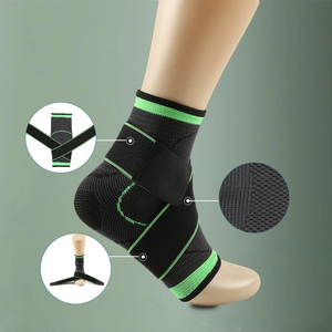 Wholesale Adjustable Nylon <b>Ankle</b> Compression Brace Protector for Running Soccer Basketball Gym Bandage Strap - Product Image 3