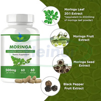 Complément Énergétique Probiotique à Base d'Extrait de Feuilles de Moringa Marque Blanche – Capsules de Moringa et Thé Vert Pur Naturel en Gros