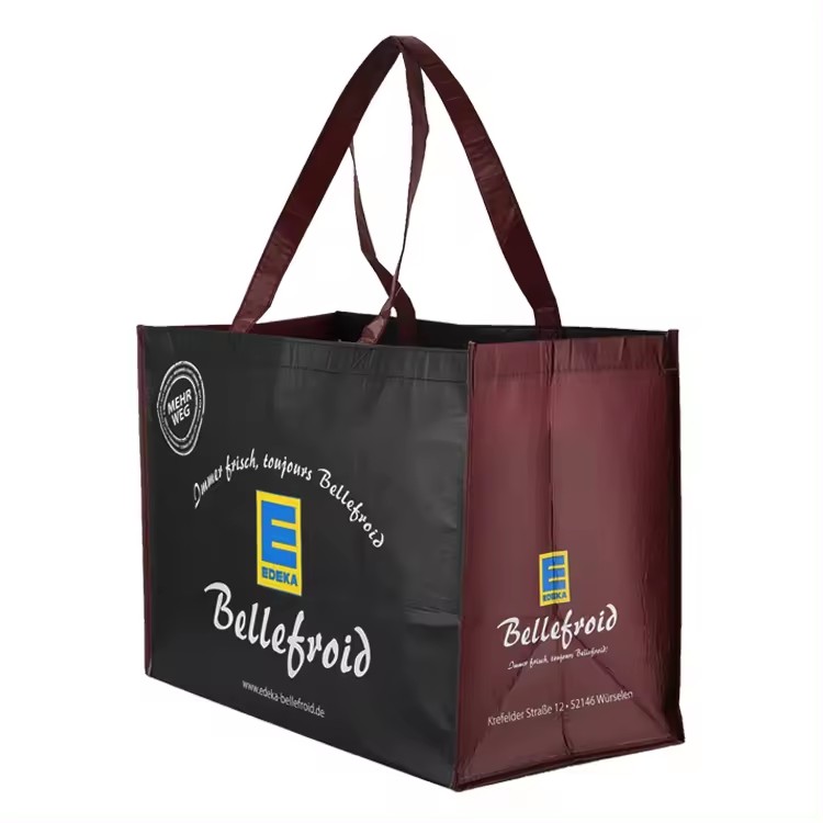Custom printed oem rpet non-woven tote bags eco friendly laminated rpet nonwoven reusable shopping bag