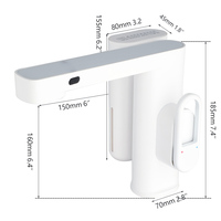 Robinet de lavabo intelligent à affichage numérique LED avec capteur automatique et distributeur de savon et d'eau à changement de couleur pour salle de bain