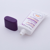 Fabricant de tubes d'emballage de protection solaire personnalisés de 30ml avec couvercle à vis BB crème ovale plat cosmétique emballage de tube en plastique