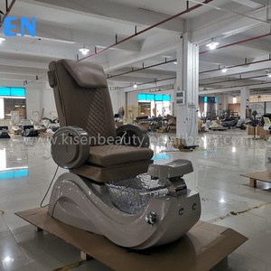 Kisen High-end Beauty Hair Salon Furniture Pu Leather Manicure Chair Electric Kneading Massage with Plumbing Pedicure Chair - Product Image 4