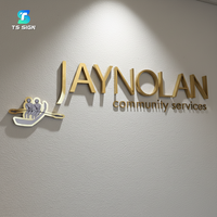 Enseigne personnalisée en métal avec nom de l'entreprise, logo 3D en acrylique, enseigne extérieure pour salon de beauté, réception, bureau, pour mur