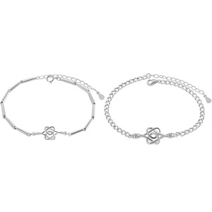 Knot Of Love Couple Bracelets Tibetan Silver Bowknot Design For Men And Women Gift Jewelry - Product Image 4