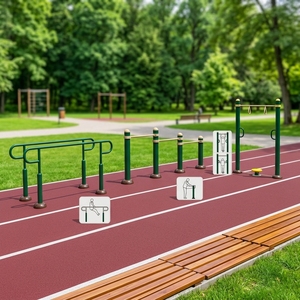Estación de <span class=keywords><strong>Calistenia</strong></span> de Acero Galvanizado Resistente Personalizada OEM/ODM para Parques Públicos, Gimnasio al Aire Libre - Product Image 3