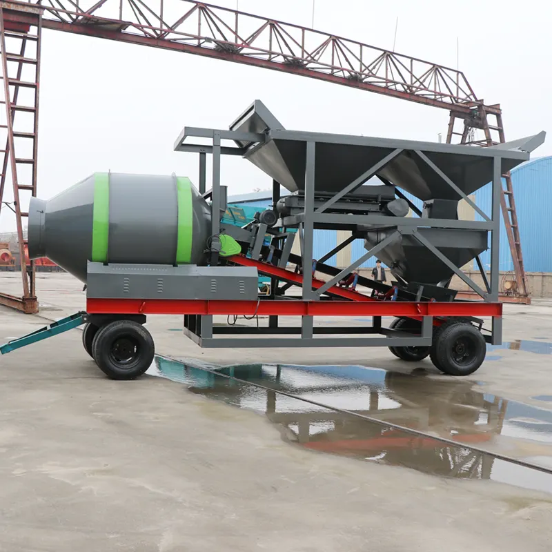 Planta dosificadora de hormigón Planta dosificadora mezcladora de hormigón montada en camión portátil de gran capacidad