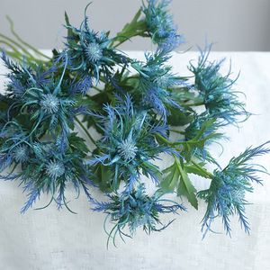 Flor Artificial W-A0181, 3 Ramas de Eryngium <span class=keywords><strong>Campestre</strong></span>, Planta Artificial para Decoración de Bodas y Hogar - Product Image 1
