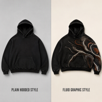 Sweat à capuche noir Original Espresso Relief texturé abstrait streetwear pour le printemps, vente en gros ODM, 100% polyester respirant