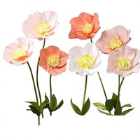 Fleurs artificielles géantes en soie de pavot QiYing Victory pour décoration de mariage, allées florales, vitrines de magasins et présentoirs esthétiques
