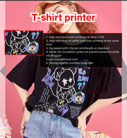 Locor A3 DTG Camiseta Prendas de vestir Ropa Plotter Impresora Máquina de impresión Imprimir directamente en ropa de algodón